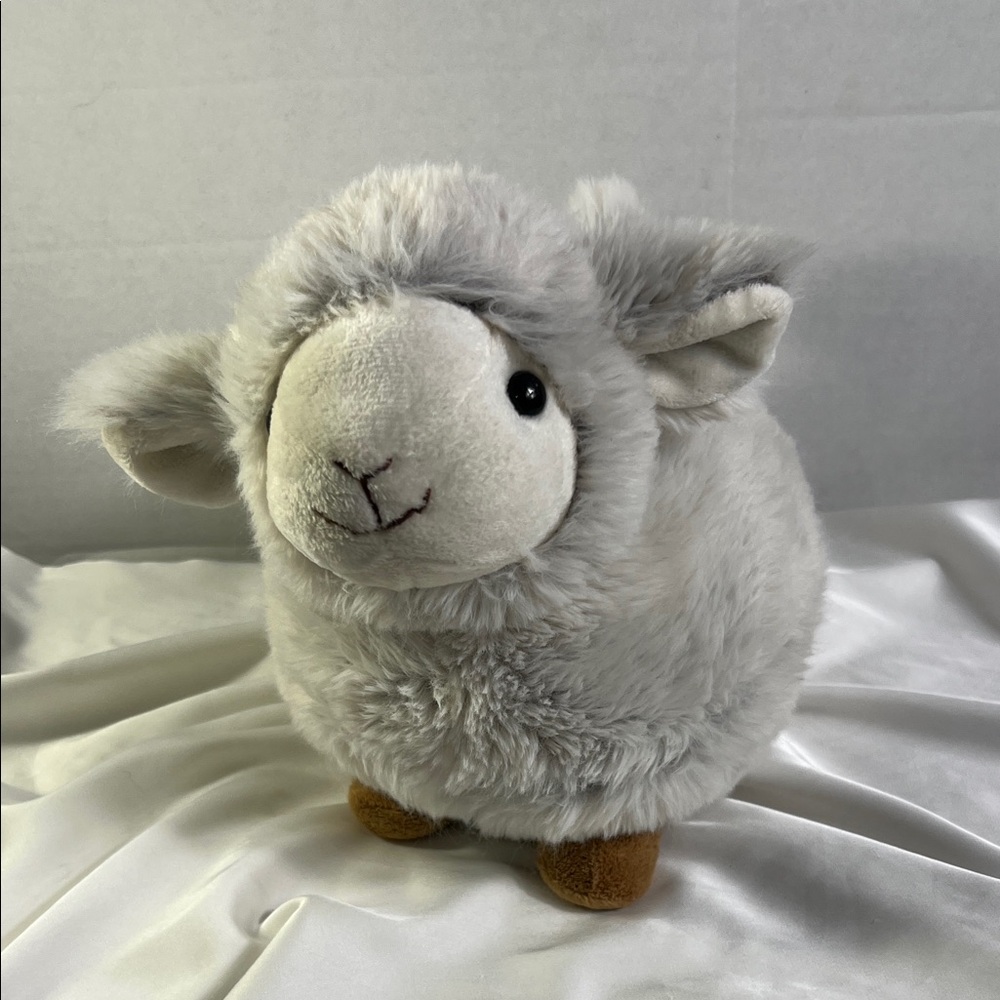 DOLLIBU Fluffy Gray Sheep Plush Stuffed‎ Animal Farm Decor Soft Adorable